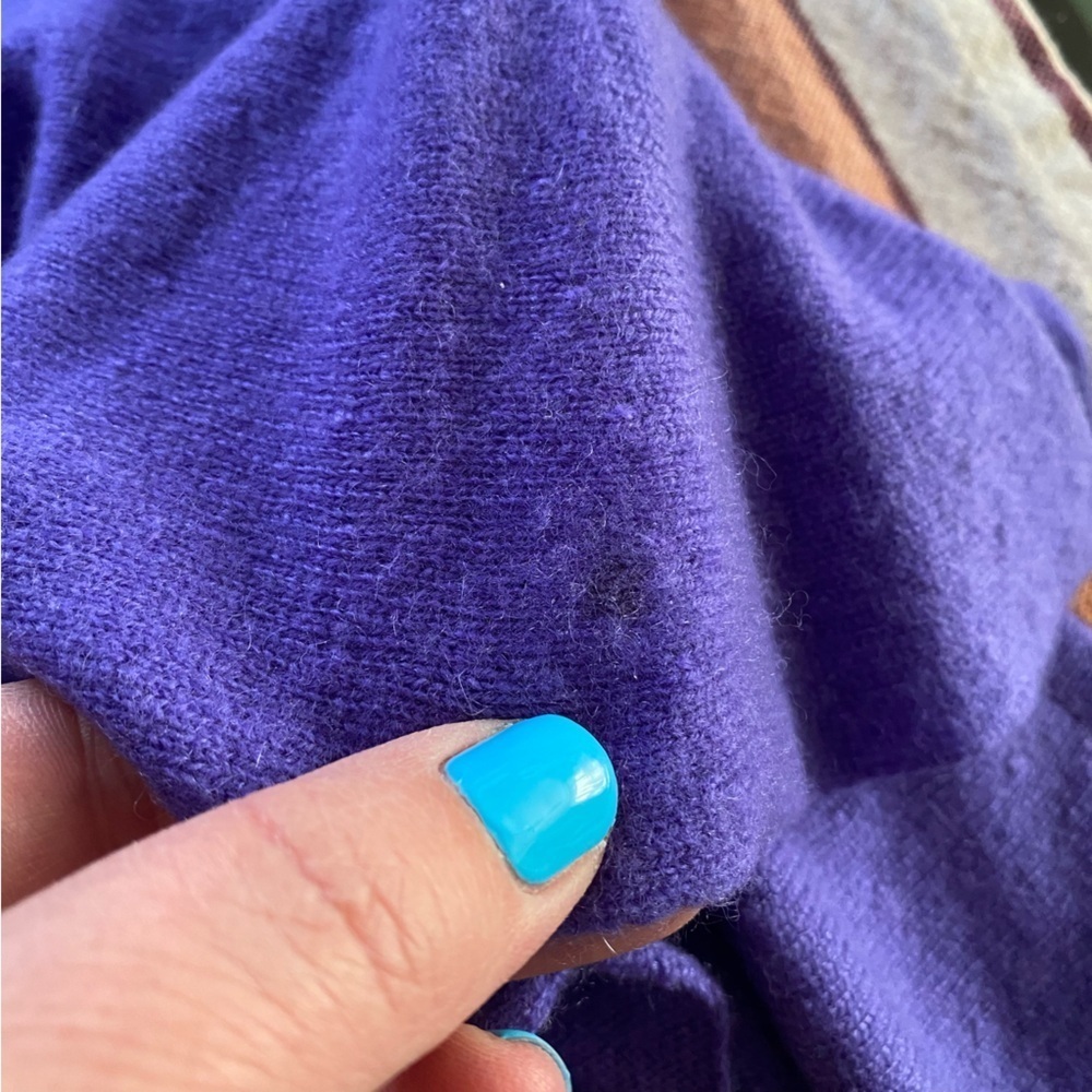 Autumn Cashmere Purple Flounced Ruffle Hem Sleeveless Cashmere Dress Medium - Picture 13 of 13